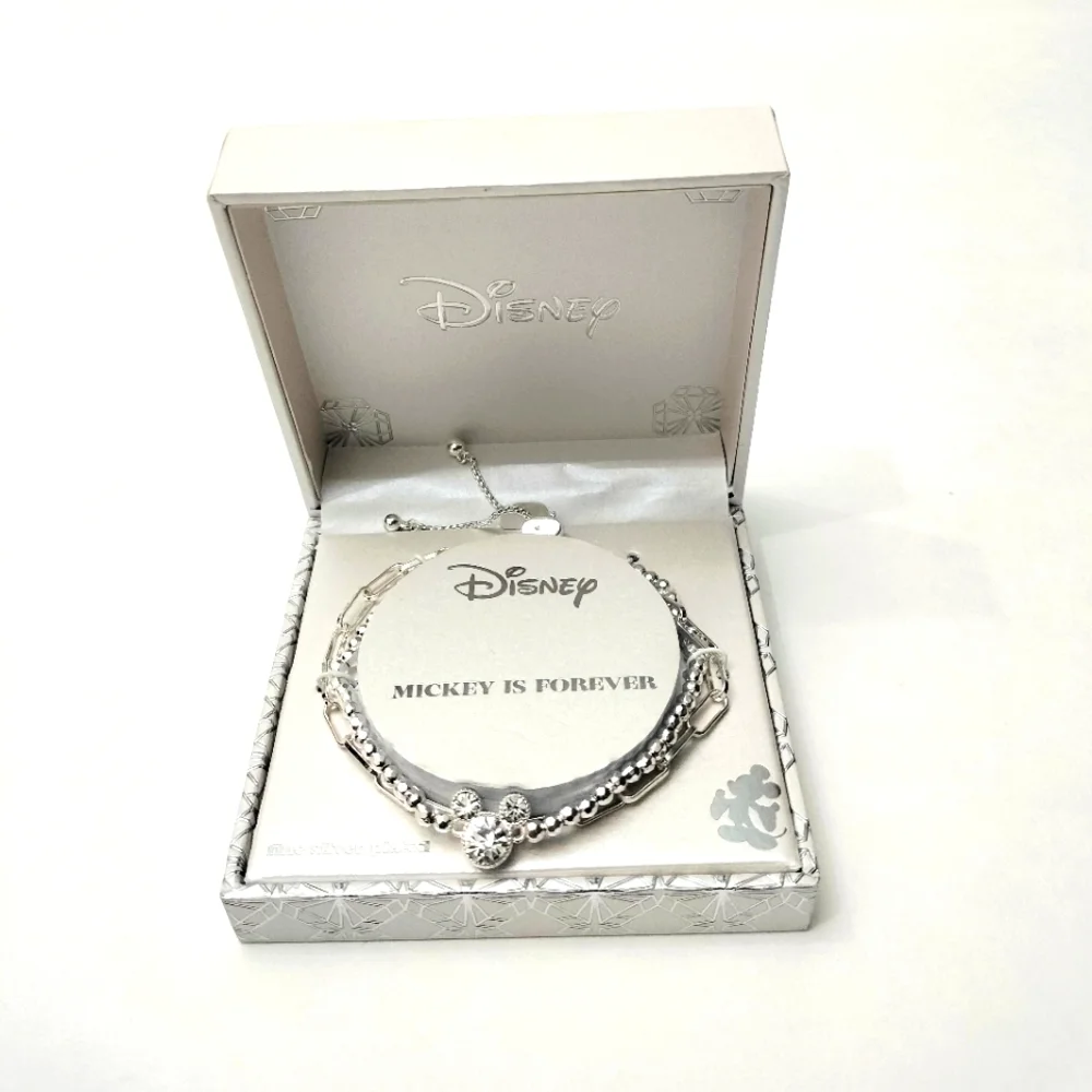 Disney Mickey Mouse silver plated Bracelet. Brasalete plateado - Picture 1 of 8